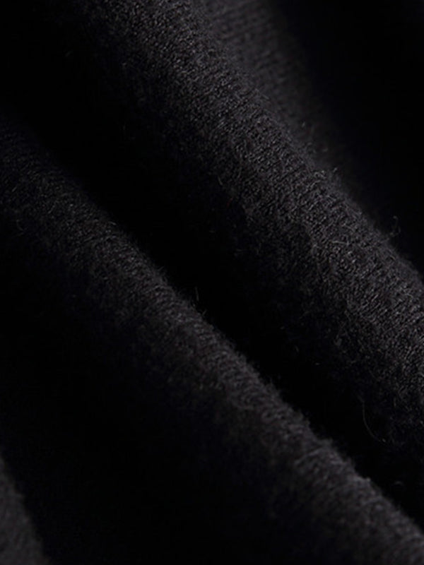 Solid Color Batwing Sleeves High-Low Boat Neck Sweater Pullovers Knitwear
