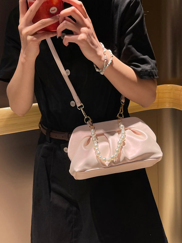 Geometric Pleated Split-Joint Crossbody Bags
