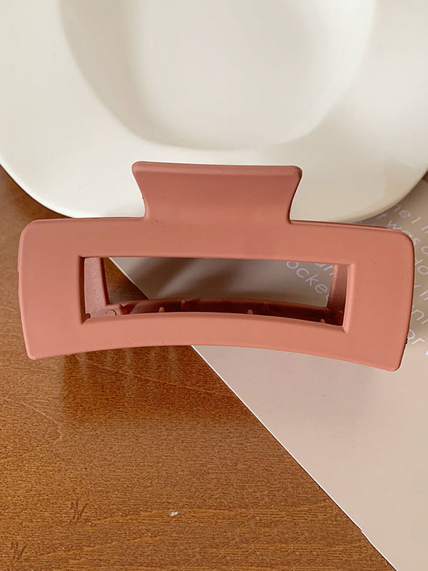 Geometric Hollow Solid Color Hairclaw Clawclip