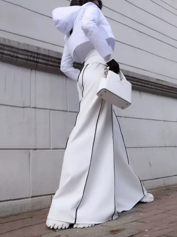 Striped Loose Wide Leg Trousers Casual Pants Bottoms