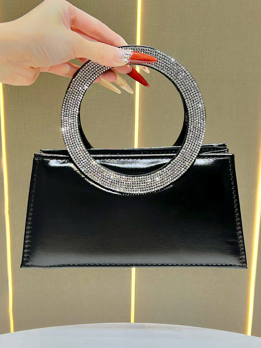 Chains Rhine Stones Split-Joint Handbags Evening Bags & Clutches