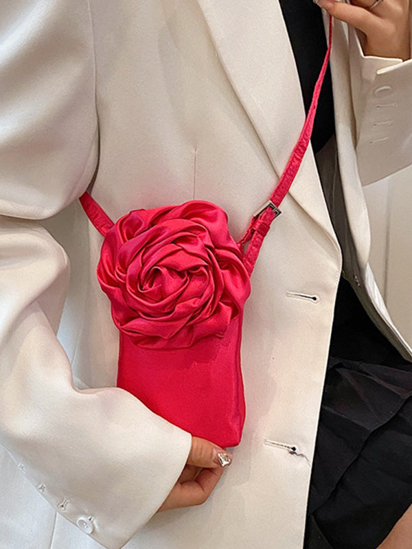 Flower Shape Solid Color Crossbody Bags Bags