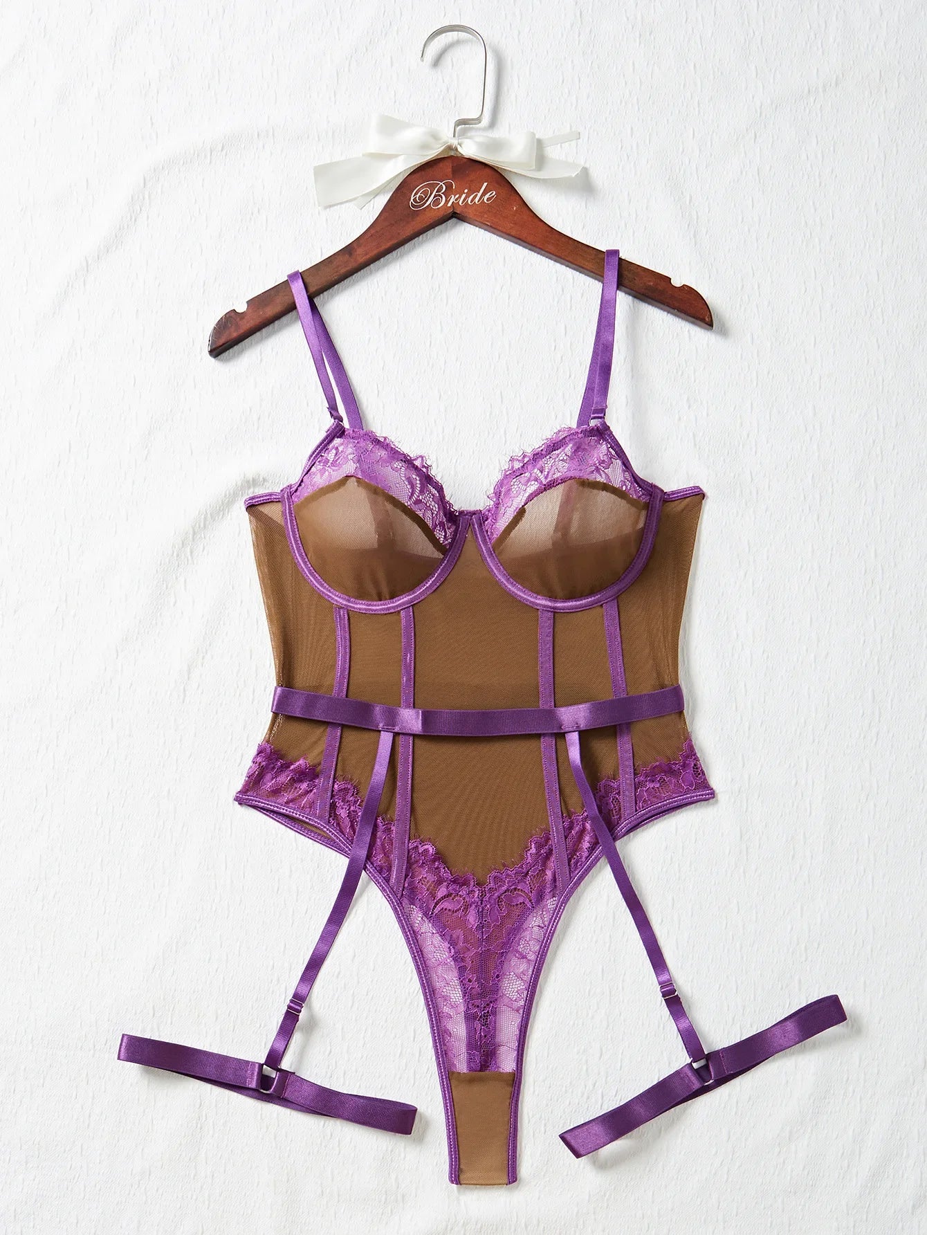 Contrast Color Lace Body Suits