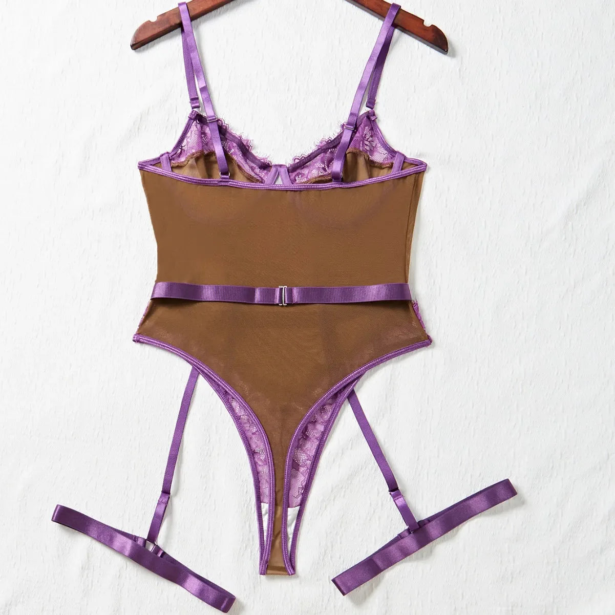 Contrast Color Lace Body Suits