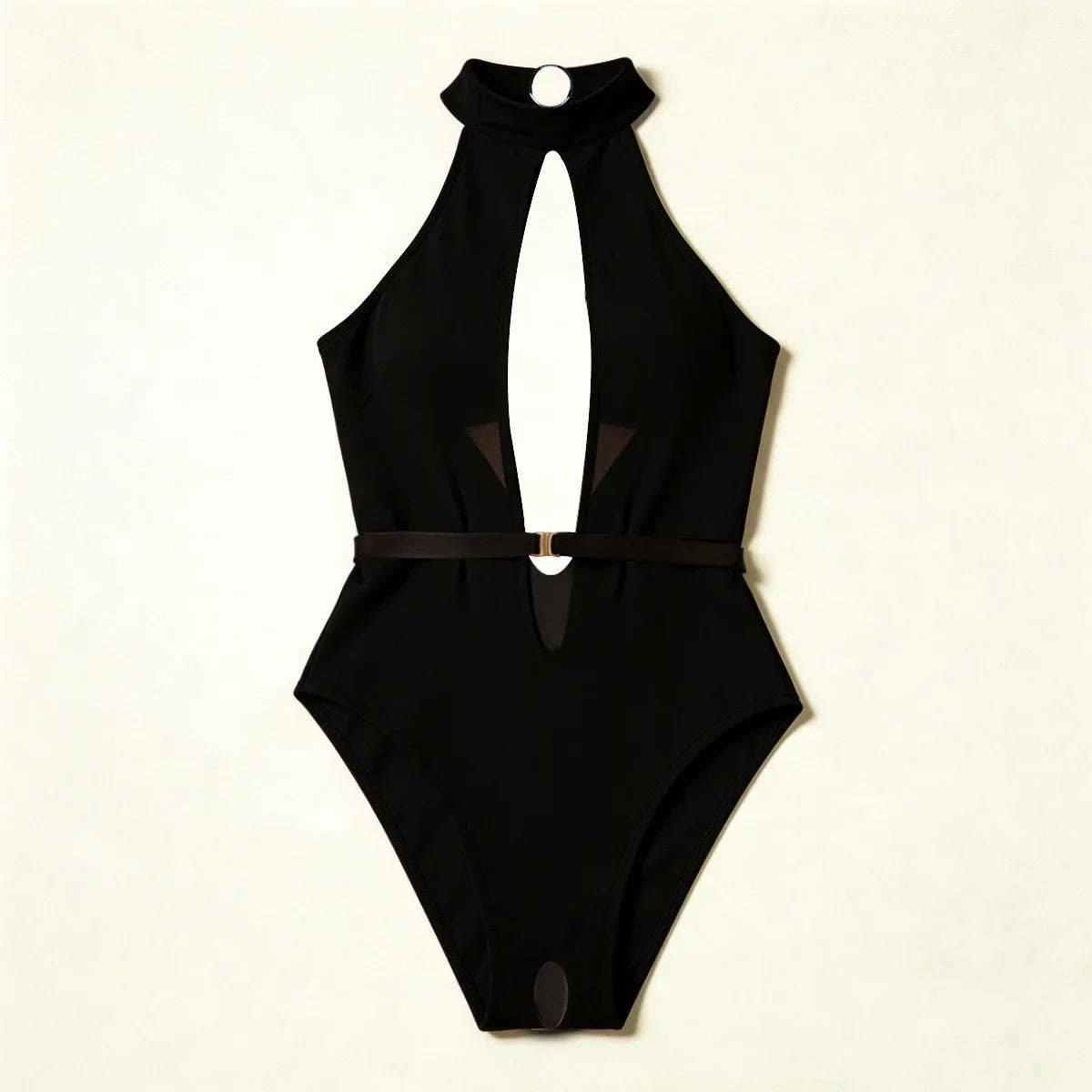 Deep V Halter Crotchless