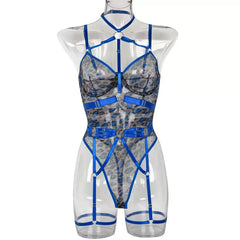 Erotics Western Plus Size Leopard Mesh Sensual Lace Up See Through Alluring Attractive Breathable Premium Erotic