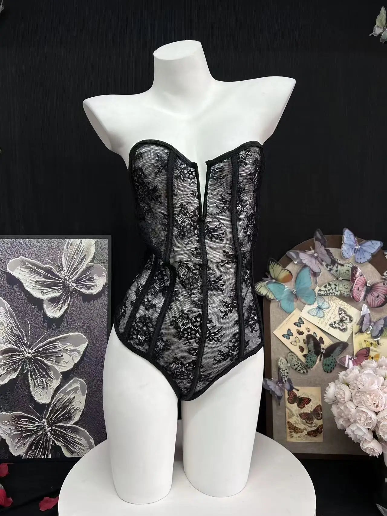 Erotics Western Style Lace Sensual See Through Flirting Alluring Attractive Breathable Premium Exquisite Erotic