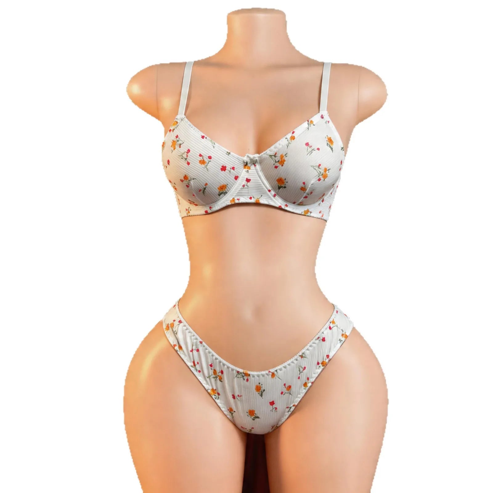 European and American Lovely Floral Set with Underwire Soft Comfortable Daily Wear Lingerie