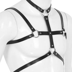 Men Fetish Leather Harness Bondage Body Lingerie Harness Gay Adult Adjustable BDSM Erotic Gallowses Belts Harness
