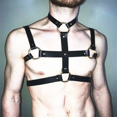 Men Fetish Leather Harness Bondage Body Lingerie Harness Gay Adult Adjustable BDSM Erotic Gallowses Belts Harness
