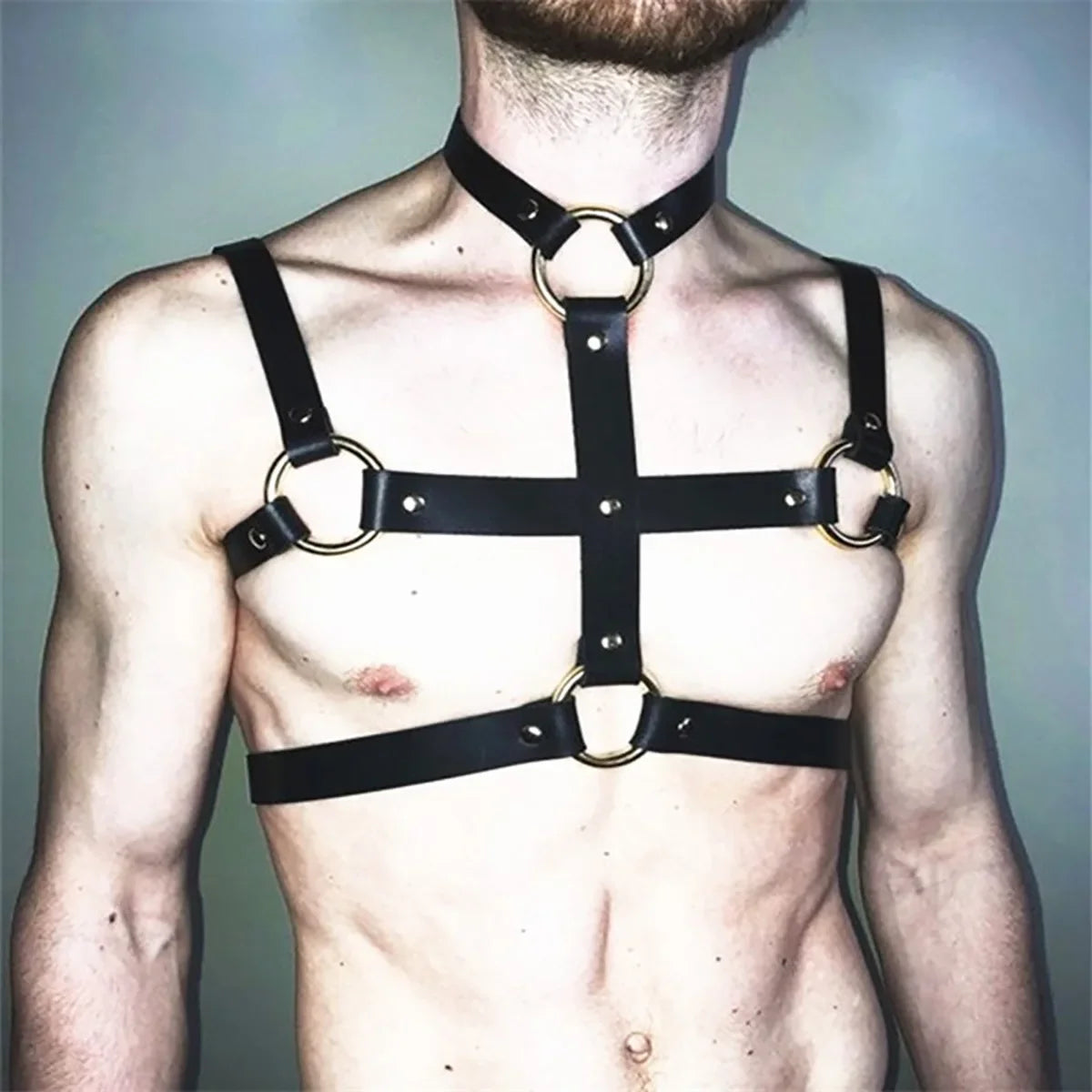 Men Fetish Leather Harness Bondage Body Lingerie Harness Gay Adult Adjustable BDSM Erotic Gallowses Belts Harness