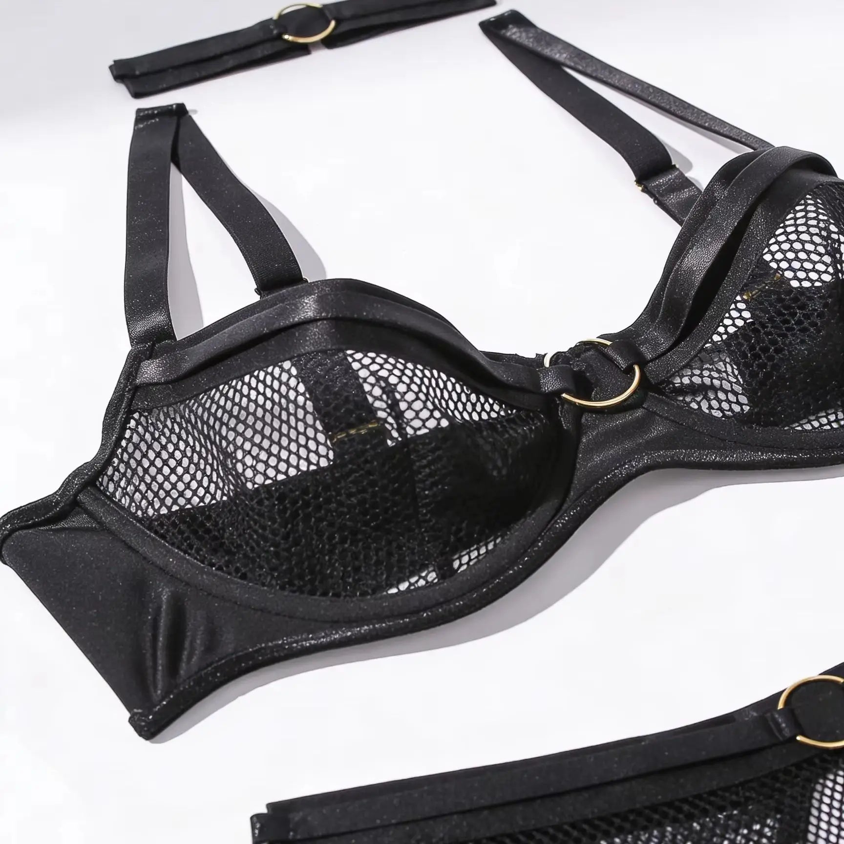 Fish Net Erotic Mesh Lingerie Set Lingeries Panties Set Sensual Lingerie Suit Porn Exotic Costumes