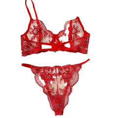 Flower Embroidery See Through Mesh