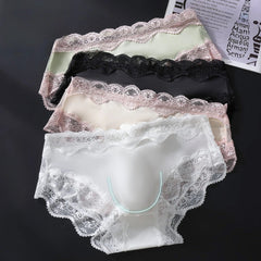 French Men Male Lace Trim Edge Breathable Airy 3D Shape High Elastic High Stretch Clothing Underpants Briefs Underwear