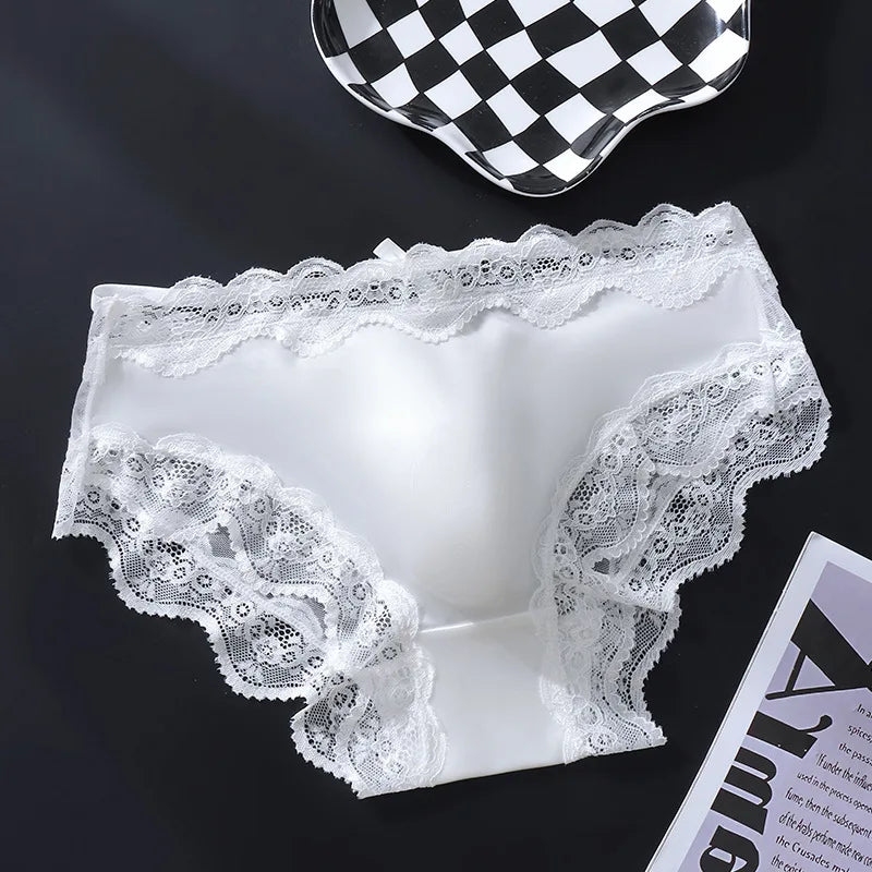 French Men Male Lace Trim Edge Breathable Airy 3D Shape High Elastic High Stretch Clothing Underpants Briefs Underwear