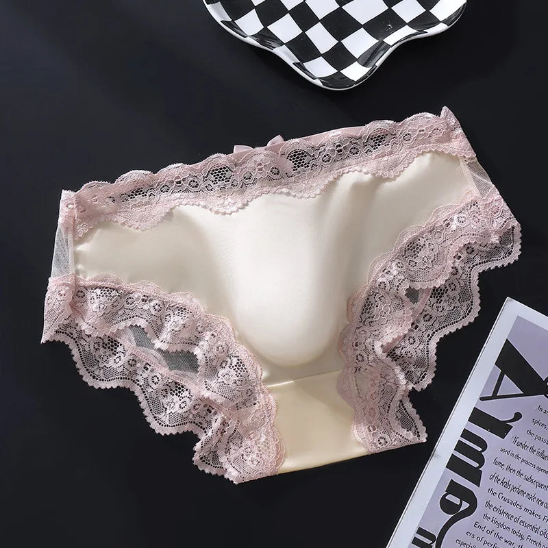 French Men Male Lace Trim Edge Breathable Airy 3D Shape High Elastic High Stretch Clothing Underpants Briefs Underwear
