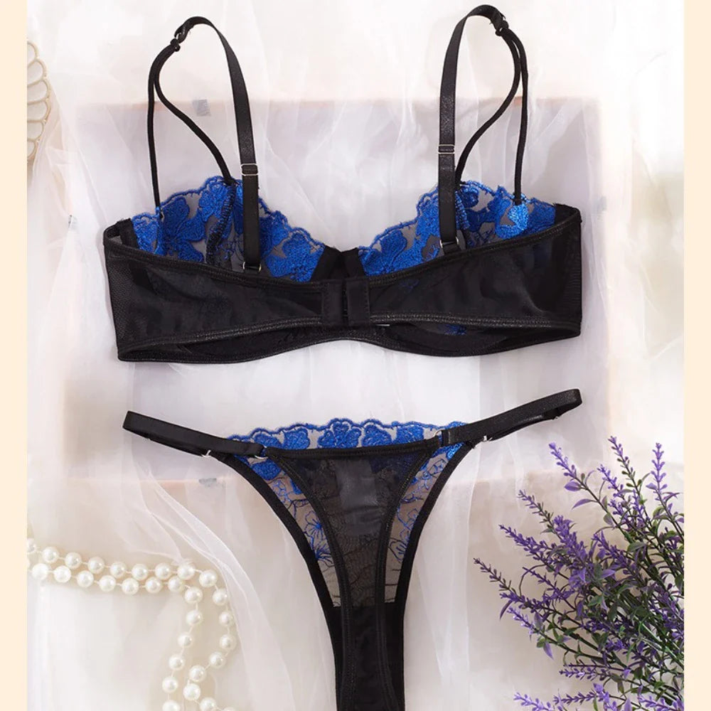 French Style Ink Painting Embroidery Butterfly Lace