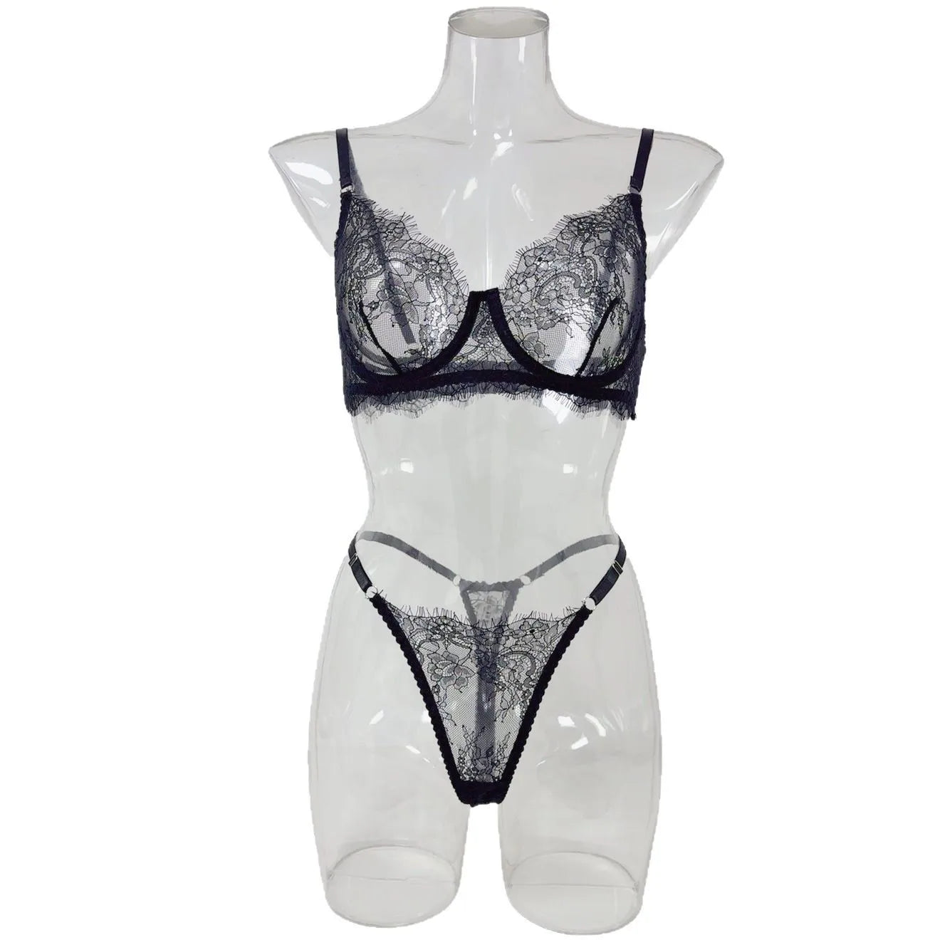 French Style Lace Trim Three Point