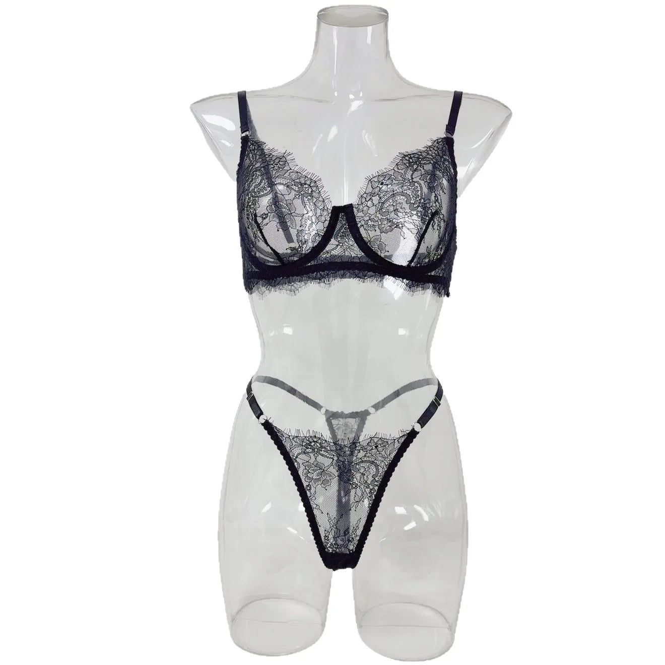 French Style Lace Trim Three Point