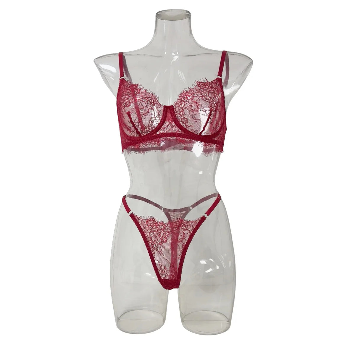 French Style Lace Trim Three Point