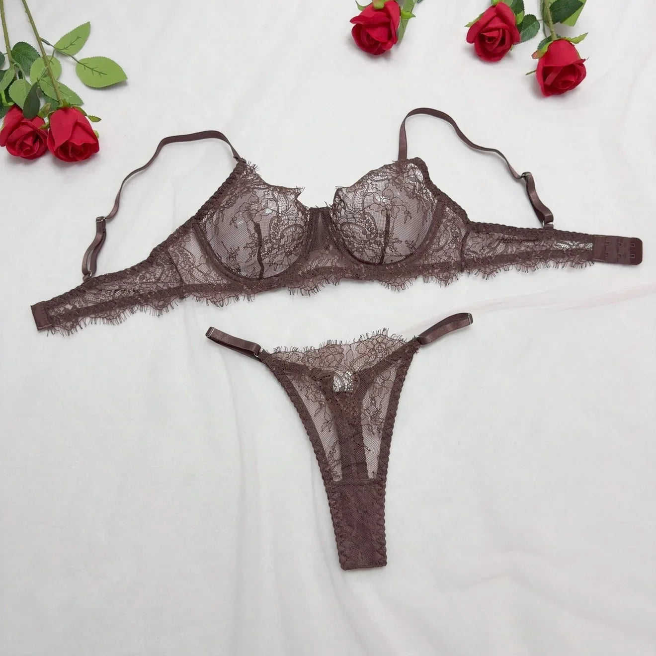 French Style Lace Trim Three Point
