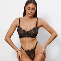French Style Lace Trim Three Point