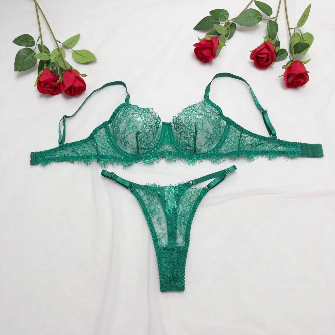 French Style Lace Trim Three Point