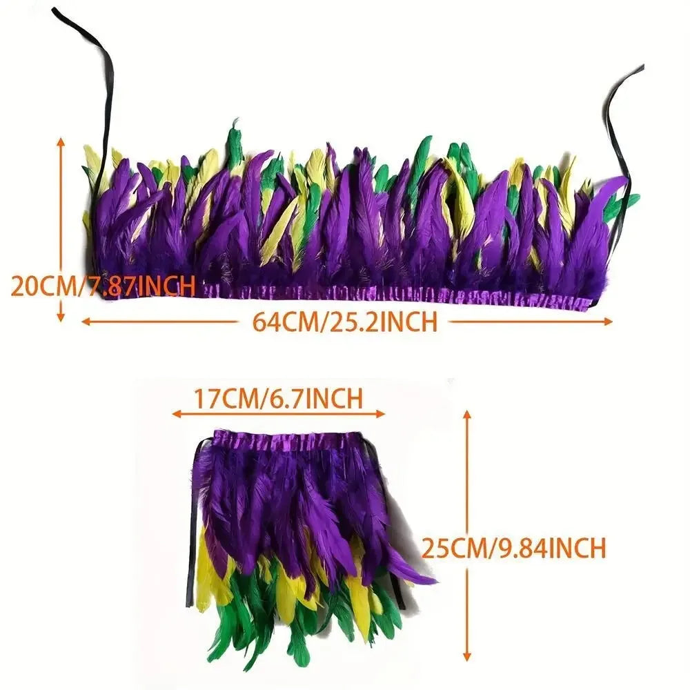 Halloween Punk Cosplay Party Elegants Shawl Feather Masked Ball Carnival Y2k Scarf Red Scarf Girl Designer Feather Punk