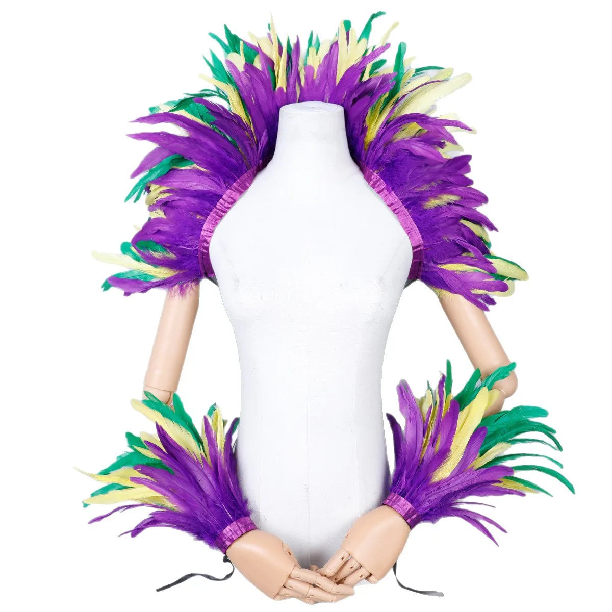 Halloween Punk Cosplay Party Elegants Shawl Feather Masked Ball Carnival Y2k Scarf Red Scarf Girl Designer Feather Punk