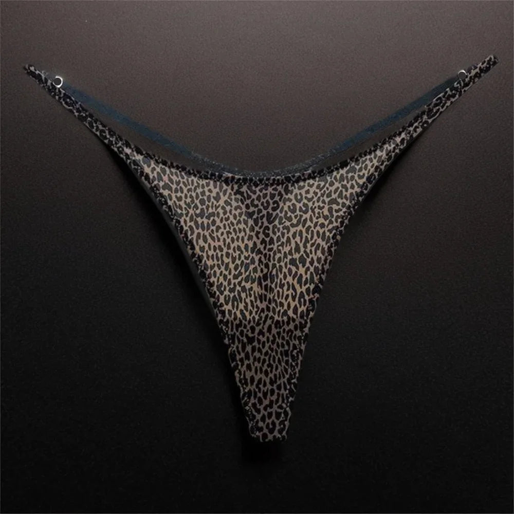 High Slit Seamless Sporty Thong Rose Underwear Fitness Ice Silk Thin Straps G-strings Plus Size