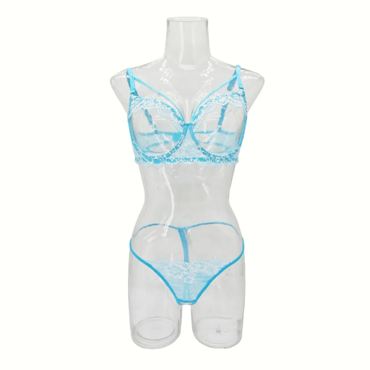 Hollow Out See Through Lace Mesh Bras Erotic Seductive Underwears Clothing Fashions Lingerie Set