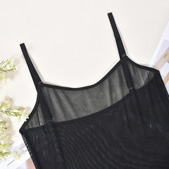 Lace Sheer Mesh One Piece Bright Body Solid Crotchless Sissy Naked Tight Fitting Teddy Lingerie