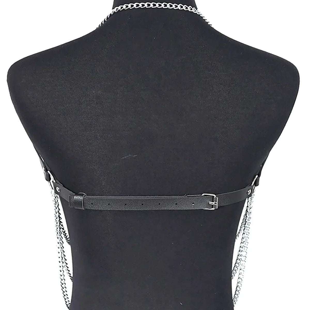 Ladies'  Personality Chain Style Leather BDSM Strap Bondage Strap Couple Accessories Chain Multi-layer Tassel Jewelry