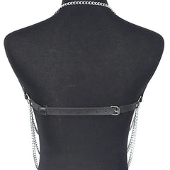 Ladies'  Personality Chain Style Leather BDSM Strap Bondage Strap Couple Accessories Chain Multi-layer Tassel Jewelry