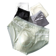 Men Male Ice Silk Seamless 3D Shape High Elastic High Stretch Breathable Airy Underpants Briefs Underwear