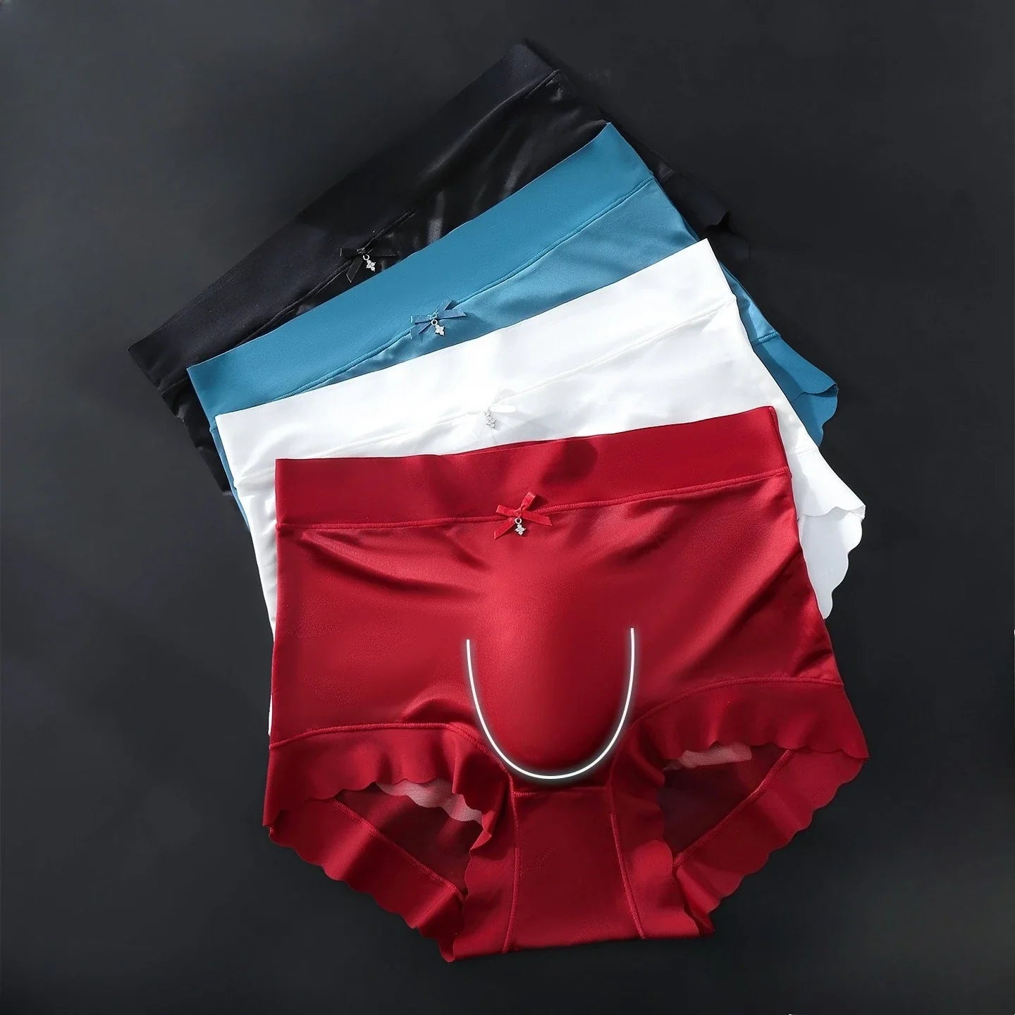 Men Male Ice Silk Seamless Capsule 3D Pouch Shape Thin Lightweight Sheer See Through Clothing Underpants Briefs Underwear