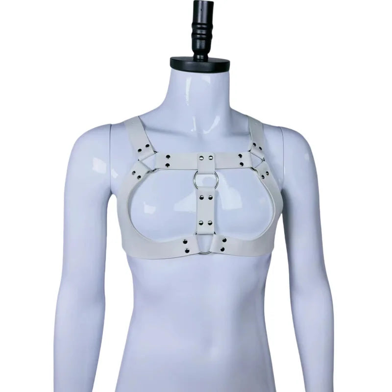 Mens Leather Harness Body Wear Bondage Chest Strap Comfortable Clubwear Party Outfit Exotic Fetish Bdsm Tank