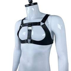 Mens Leather Harness Body Wear Bondage Chest Strap Comfortable Clubwear Party Outfit Exotic Fetish Bdsm Tank