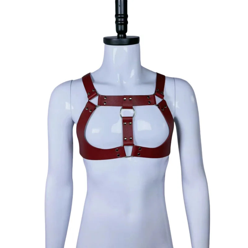 Mens Leather Harness Body Wear Bondage Chest Strap Comfortable Clubwear Party Outfit Exotic Fetish Bdsm Tank