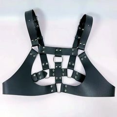 Mens Leather Harness Body Wear Bondage Chest Strap Comfortable Clubwear Party Outfit Exotic Fetish Bdsm Tank