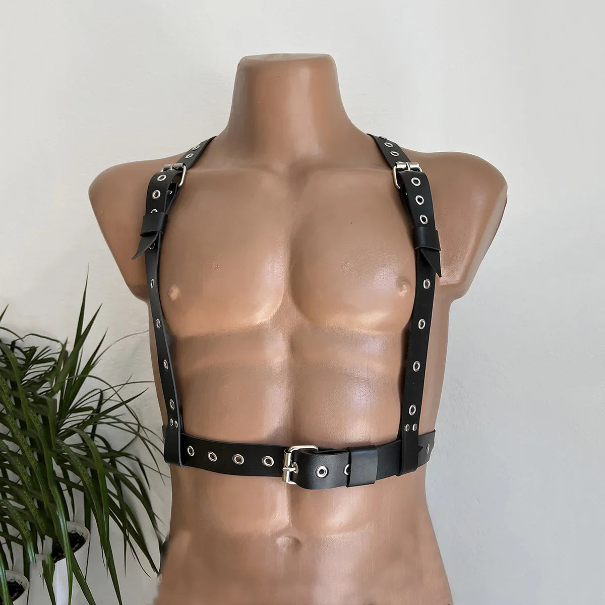 Mens Punk StyleLeather Lingerie Harness Men Bondages Leather Chest Men's Harness Gay Harness Accessory  Adult Toy
