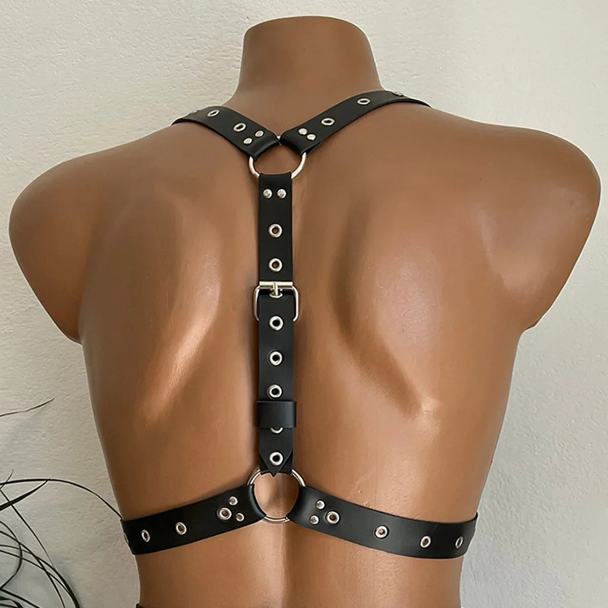 Mens Punk StyleLeather Lingerie Harness Men Bondages Leather Chest Men's Harness Gay Harness Accessory  Adult Toy