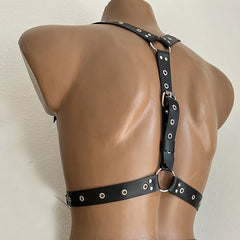 Mens Punk StyleLeather Lingerie Harness Men Bondages Leather Chest Men's Harness Gay Harness Accessory  Adult Toy