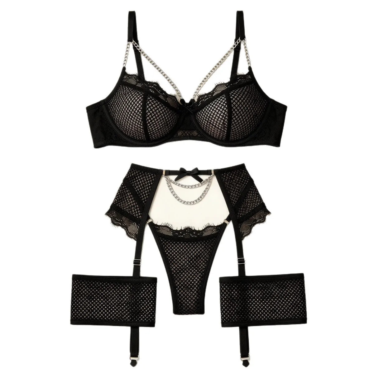 Mesh Patchwork Lace Hanging Chain