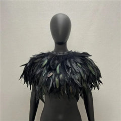 Neck Scarves Scarf Gothic Style Shawls Turkey Dress Cape Halloween Fur Shawl Feather Party Shawl Cosplay
