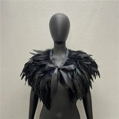 Neck Scarves Scarf Gothic Style Shawls Turkey Dress Cape Halloween Fur Shawl Feather Party Shawl Cosplay