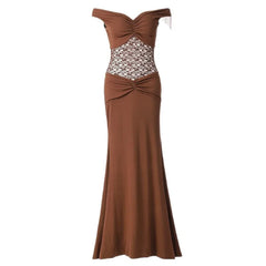 Design Belly Dance Elegant Deep V Neck Dress Fashionable Versatile Outfit