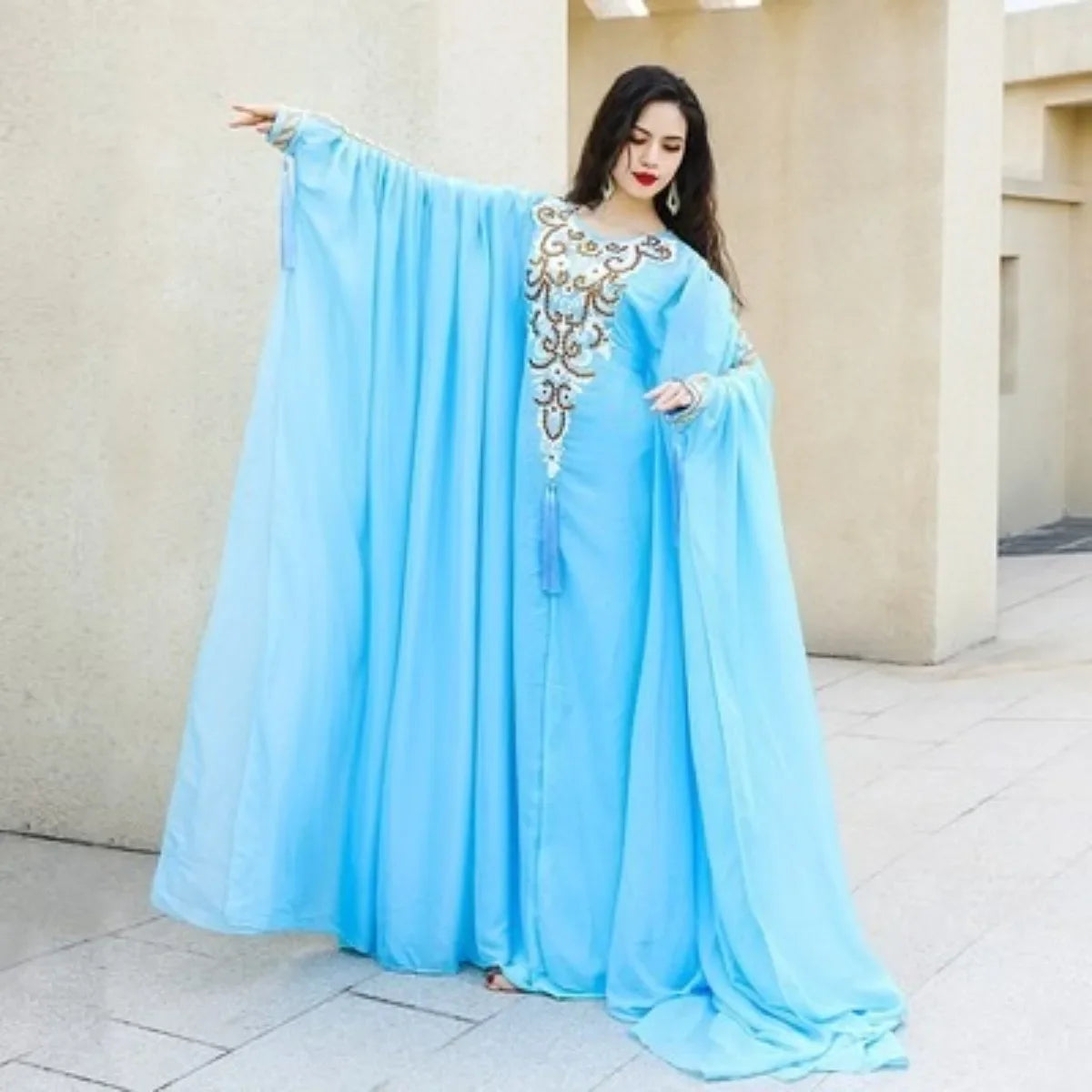 Design Fringe Belly Dance Robe Elegant Flowy Style Perfect