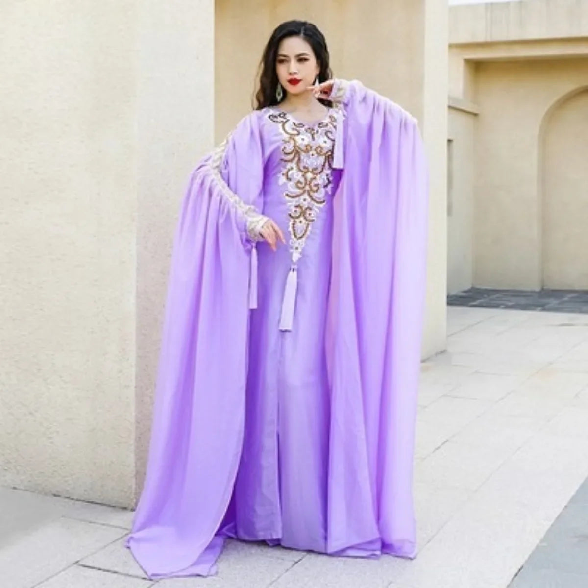 Design Fringe Belly Dance Robe Elegant Flowy Style Perfect