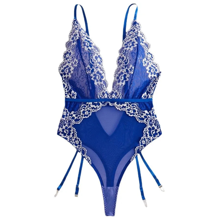Erotic French Style Lace Strap Featuring Sensual See Through Alluring Exquisite Premium Attractive